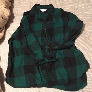 Plaid flannel button up